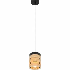Luminaires Scandinaves-Luminaires Globo Lighting Suspension Globo RUTH Noir, 1 lumière