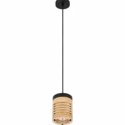 Luminaires Scandinaves-Luminaires Globo Lighting Suspension Globo RUTH Noir, 1 lumière