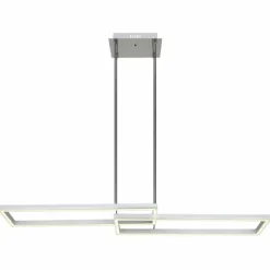 Luminaires Globo Lighting Suspension Globo SALMOS LED Aluminium, Gris, Argenté, 2 lumières, Télécommandes, Changeur de couleurs* Éclairage Led