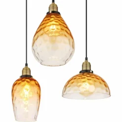 Luminaires Globo Lighting Suspension Globo SALVY Noir, 6 lumières