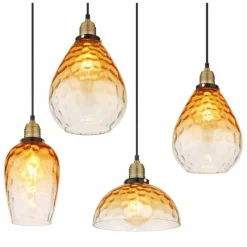 Luminaires Globo Lighting Suspension Globo SALVY Noir, 8 lumières