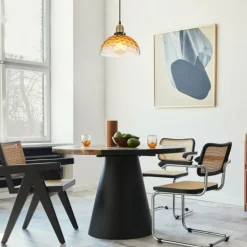 Luminaires Globo Lighting Suspension Globo SALVY Noir, 1 lumière