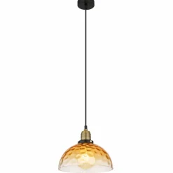 Luminaires Globo Lighting Suspension Globo SALVY Noir, 1 lumière