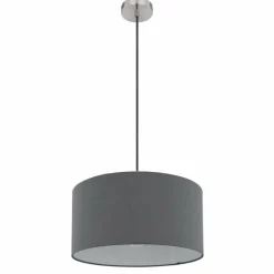 Lampes En Tissu-Luminaires Globo Lighting Suspension Globo SANNA Nickel mat, 1 lumière