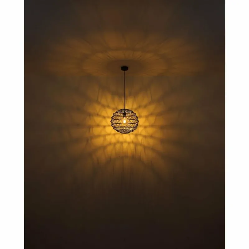 Lampes À Boules-Luminaires Globo Lighting Suspension Globo SENNI Noir, 1 lumière