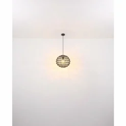 Lampes À Boules-Luminaires Globo Lighting Suspension Globo SENNI Noir, 1 lumière