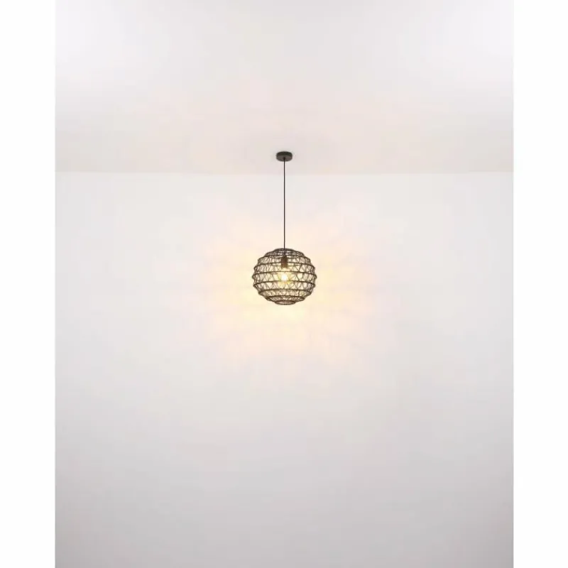 Lampes À Boules-Luminaires Globo Lighting Suspension Globo SENNI Noir, 1 lumière