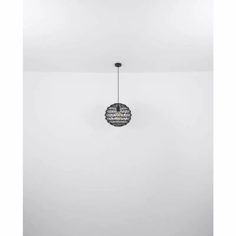 Lampes À Boules-Luminaires Globo Lighting Suspension Globo SENNI Noir, 1 lumière