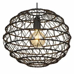 Lampes À Boules-Luminaires Globo Lighting Suspension Globo SENNI Noir, 1 lumière