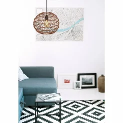 Lampes À Boules-Luminaires Globo Lighting Suspension Globo SENNI Noir, 1 lumière