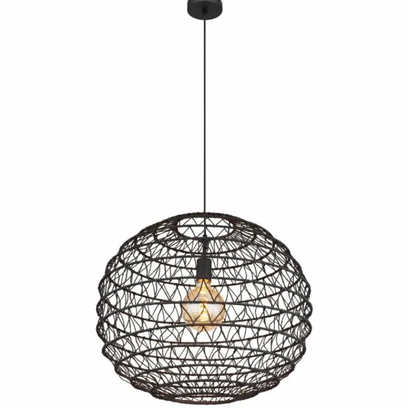 Lampes À Boules-Luminaires Globo Lighting Suspension Globo SENNI Noir, 1 lumière