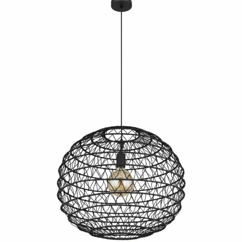 Lampes À Boules-Luminaires Globo Lighting Suspension Globo SENNI Noir, 1 lumière