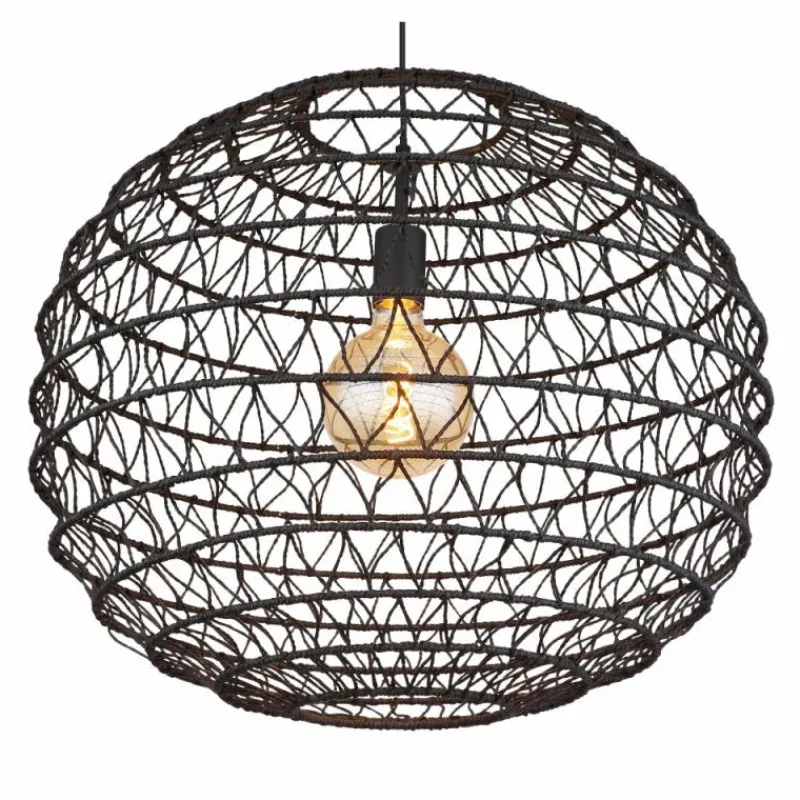 Lampes À Boules-Luminaires Globo Lighting Suspension Globo SENNI Noir, 1 lumière