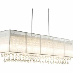 Lampes En Tissu-Luminaires Globo Lighting Suspension Globo Sierra LED Chrome, 8 lumières