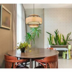 Lampes En Bois-Luminaires Globo Lighting Suspension Globo SOENI Noir, 1 lumière