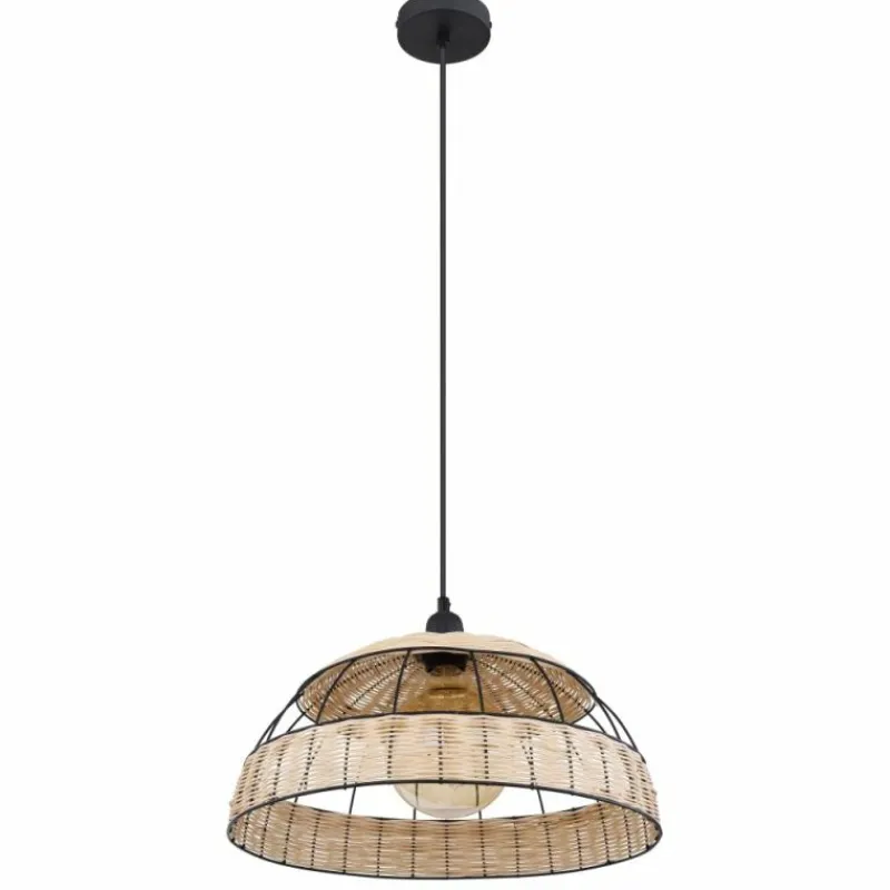Style Boho-Chic-Luminaires Globo Lighting Suspension Globo STRAHLER Noir, 1 lumière
