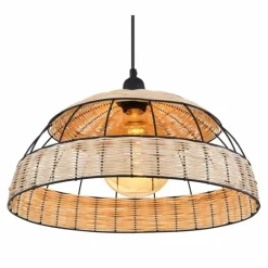 Style Boho-Chic-Luminaires Globo Lighting Suspension Globo STRAHLER Noir, 1 lumière