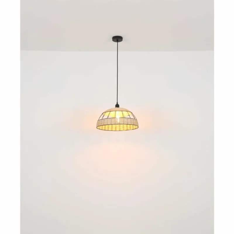 Style Boho-Chic-Luminaires Globo Lighting Suspension Globo STRAHLER Noir, 1 lumière