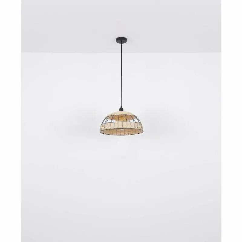 Style Boho-Chic-Luminaires Globo Lighting Suspension Globo STRAHLER Noir, 1 lumière