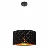 Lampes En Tissu-Luminaires Globo Lighting Suspension Globo SUNNA Noir, 1 lumière