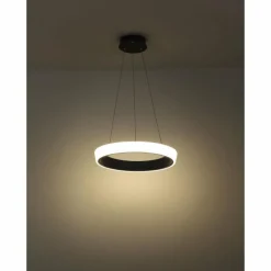 Luminaires Globo Lighting Suspension Globo TABANO LED Anthracite, 1 lumière, Télécommandes
