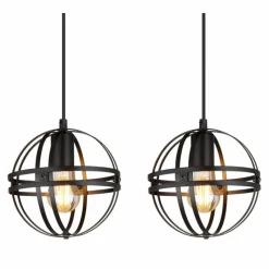 Luminaires Globo Lighting Suspension Globo TAMARA Noir, 4 lumières* Suspensions