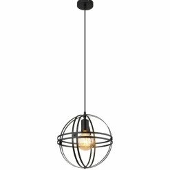 Luminaires Globo Lighting Suspension Globo TAMARA Noir, 1 lumière* Suspensions