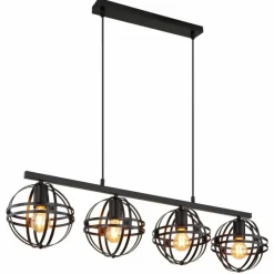 Luminaires Globo Lighting Suspension Globo TAMARA Noir, 4 lumières* Suspensions