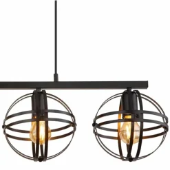 Luminaires Globo Lighting Suspension Globo TAMARA Noir, 4 lumières* Suspensions