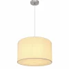 Lampes En Tissu-Luminaires Globo Lighting Suspension Globo THERESA Nickel mat, 1 lumière