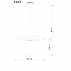 Lampes En Tissu-Luminaires Globo Lighting Suspension Globo THERESA Nickel mat, 1 lumière