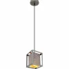 Lampes En Tissu-Luminaires Globo Lighting Suspension Globo THOMAS Argent Oxydé, 1 lumière