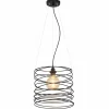 Lampes Industrielles-Luminaires Globo Lighting Suspension Globo TILLY Noir, 1 lumière