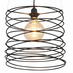 Lampes Industrielles-Luminaires Globo Lighting Suspension Globo TILLY Noir, 1 lumière