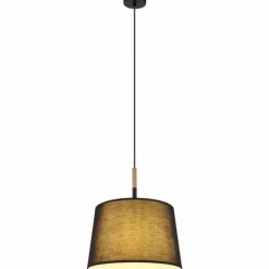 Lampes En Tissu-Luminaires Globo Lighting Suspension Globo TL Écru, Noir, 1 lumière