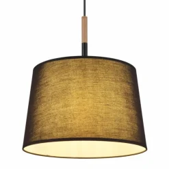 Lampes En Tissu-Luminaires Globo Lighting Suspension Globo TL Écru, Noir, 1 lumière