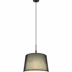 Lampes En Tissu-Luminaires Globo Lighting Suspension Globo TL Écru, Noir, 1 lumière