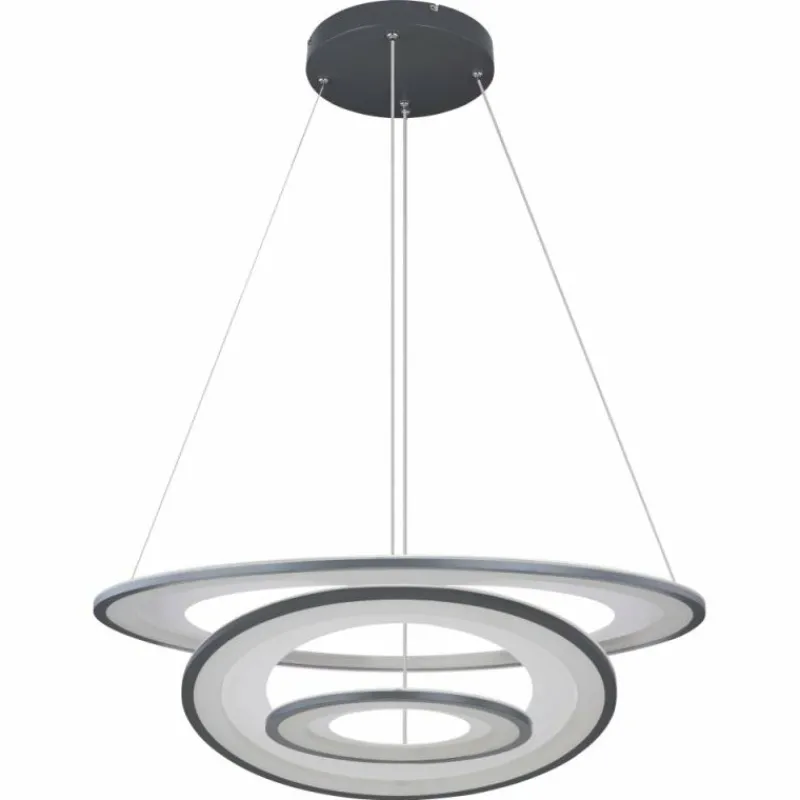 Luminaires Globo Lighting Suspension Globo TORRELLE LED Noir, 1 lumière, Télécommandes