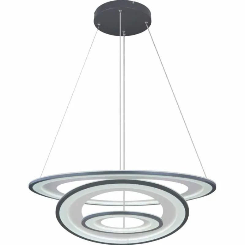 Luminaires Globo Lighting Suspension Globo TORRELLE LED Noir, 1 lumière, Télécommandes