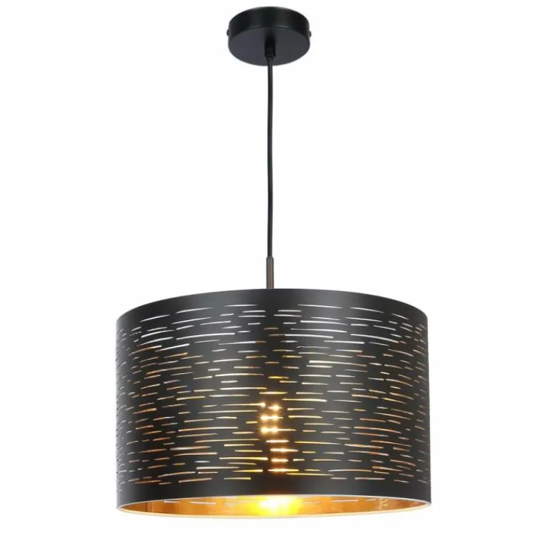 Lampe Turque-Luminaires Globo Lighting Suspension Globo TUNNO Noir, 1 lumière