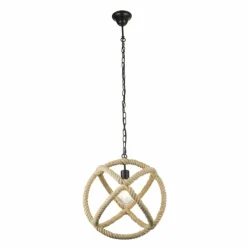 Lampes Vintages & Rétros-Luminaires Globo Lighting Suspension Globo ULLEU Noir, 1 lumière