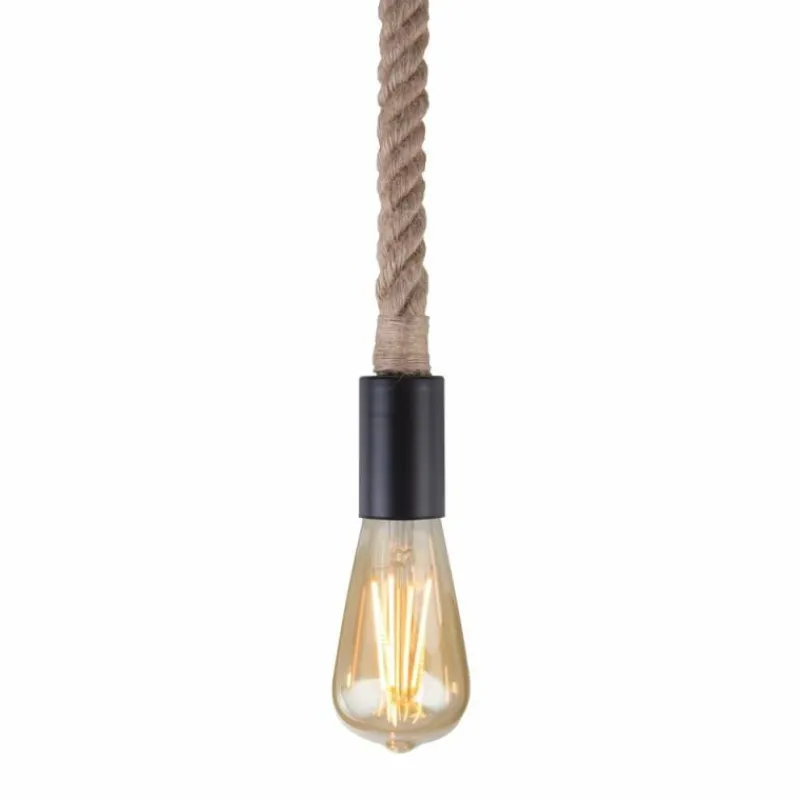 Lampes En Tissu-Luminaires Globo Lighting Suspension Globo ULLEU Noir, 1 lumière