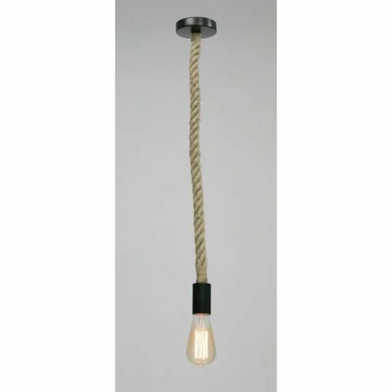 Lampes En Tissu-Luminaires Globo Lighting Suspension Globo ULLEU Noir, 1 lumière