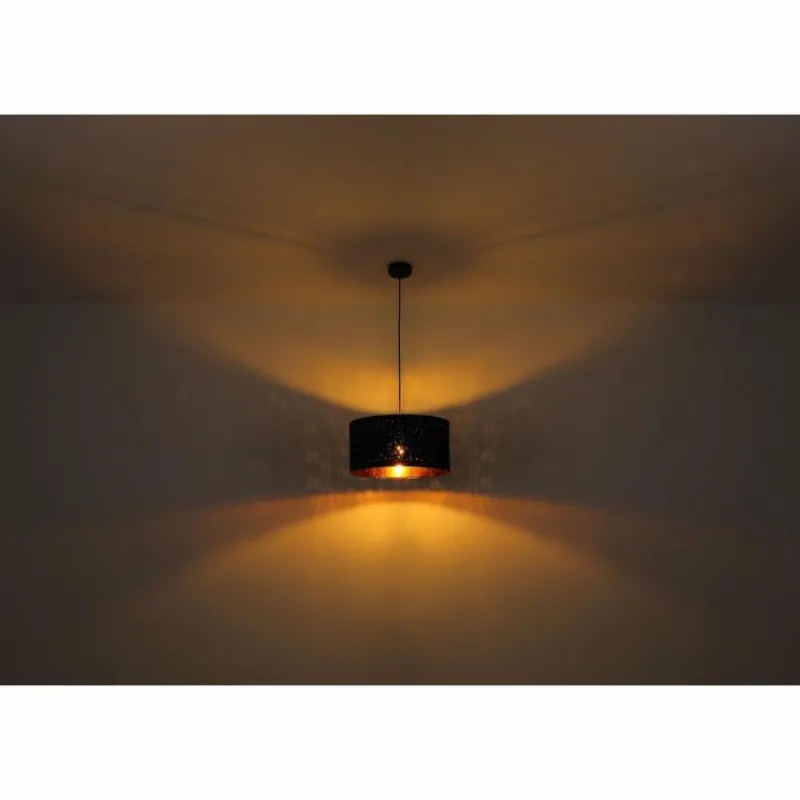 Lampes En Tissu-Luminaires Globo Lighting Suspension Globo URBAN Noir, 1 lumière