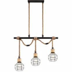 Luminaires Globo Lighting Suspension Globo VALERIE Brun, Noir, 3 lumières* Suspensions