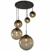 Luminaires Globo Lighting Suspension Globo VARUS Brun, Noir, 5 lumières