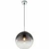 Suspension Verre Fumé-Luminaires Globo Lighting Suspension Globo VARUS Nickel mat, 1 lumière
