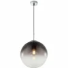Suspension Verre Fumé-Luminaires Globo Lighting Suspension Globo VARUS Nickel mat, 1 lumière