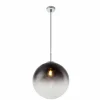 Suspension Verre Fumé-Luminaires Globo Lighting Suspension Globo VARUS Nickel mat, 1 lumière