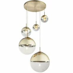 Luminaires Globo Lighting Suspension Globo VARUS Or, 5 lumières